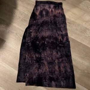 Dark purple tie dye maxi skirt
